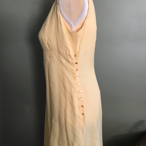 VTG Embroidered Yellow Sundress - Picture 4 of 4